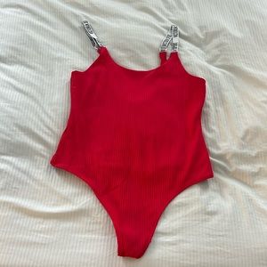 Victoria’s Secret sport red bodysuit